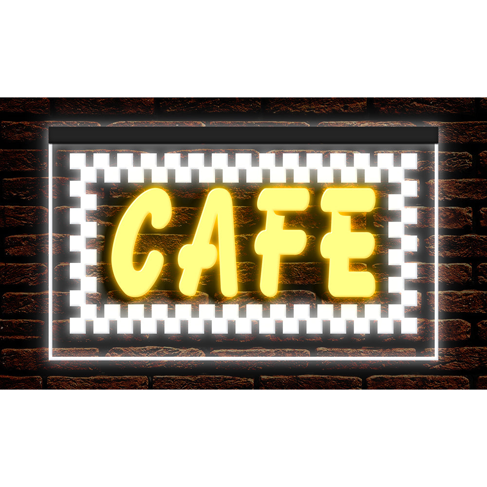 DC110021 Cafe Bar Coffee Shop Restaurant Open Home Decor Display illuminated Night Light Neon Sign Dual Color