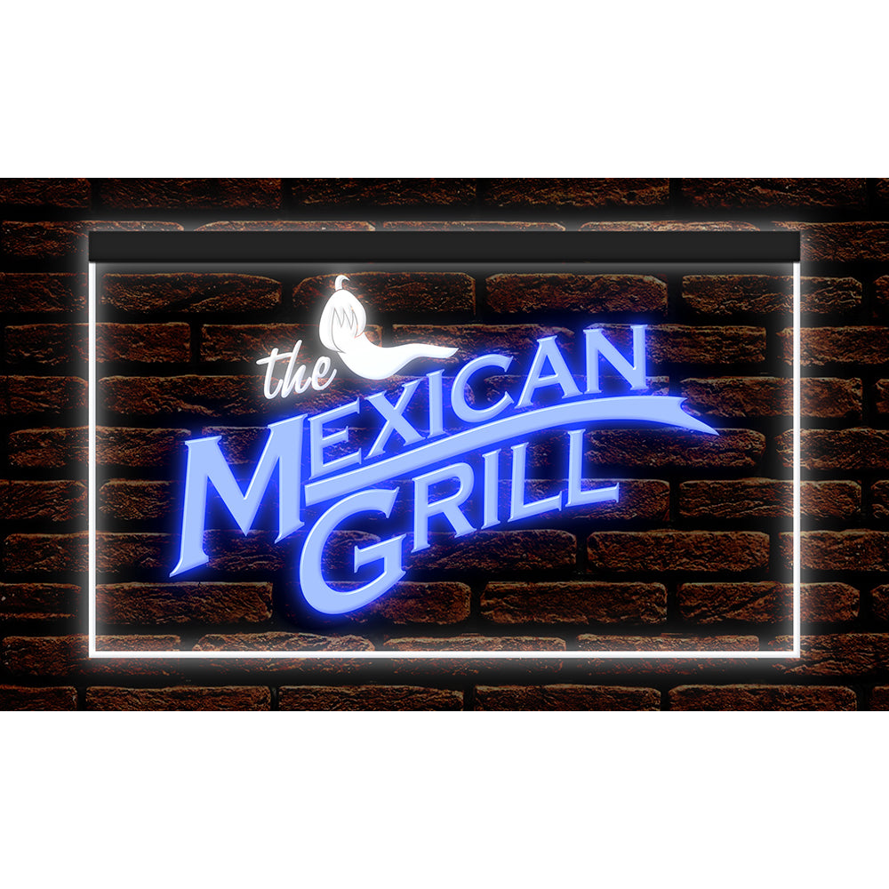 DC110024 The Mexican Grills Bar Cafe Restaurant Open Home Decor Display illuminated Night Light Neon Sign Dual Color