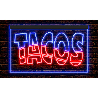 DC110038 Mexican Tacos Shop Cafe Store Open Home Decor Display illuminated Night Light Neon Sign Dual Color