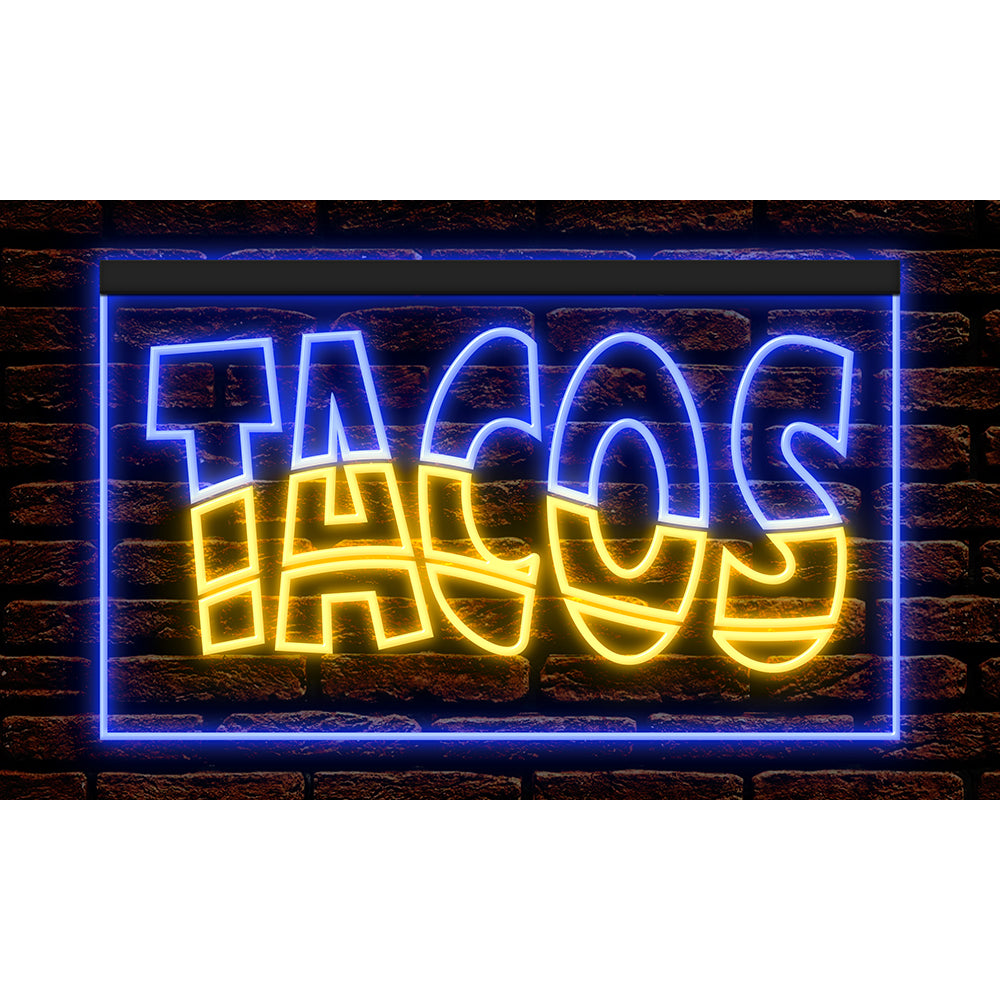 DC110038 Mexican Tacos Shop Cafe Store Open Home Decor Display illuminated Night Light Neon Sign Dual Color