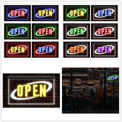 DC120007 Open Shop Store Salon Cafe Bar Pub Home Decor Display illuminated Night Light Neon Sign Dual Color