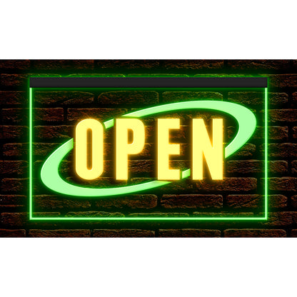 DC120007 Open Shop Store Salon Cafe Bar Pub Home Decor Display illuminated Night Light Neon Sign Dual Color