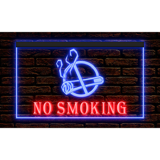 DC120016 No Smoking Area Cigarette Prohibition Caution Home Decor Display illuminated Night Light Neon Sign Dual Color