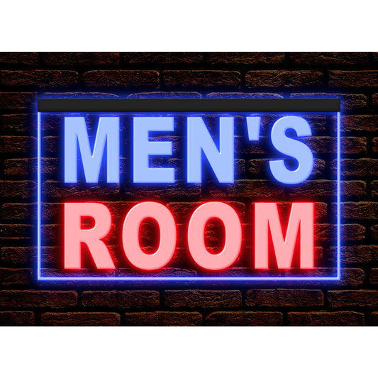 DC120055 Men's Room Toilet Restroom Washment Home Decor Display illuminated Night Light Neon Sign Dual Color