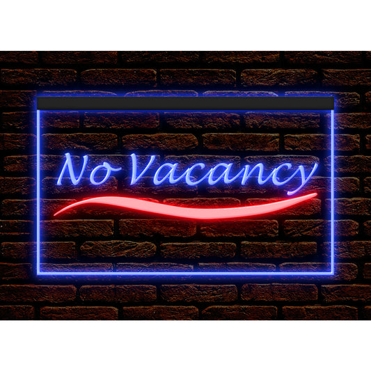 DC120140 No Vacancy Shop Home Decor Display illuminated Night Light Neon Sign Dual Color