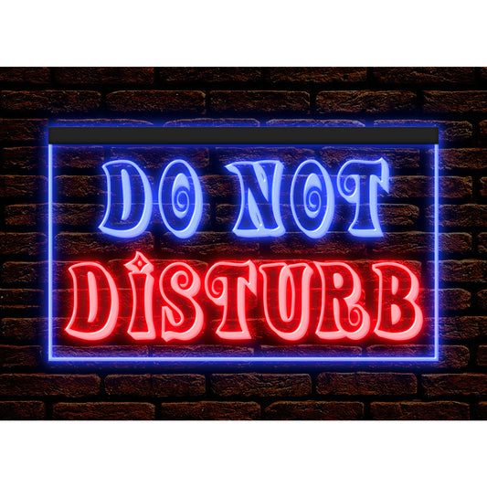 DC120190 Do Not Disturb Office Home Decor Display illuminated Night Light Neon Sign Dual Color