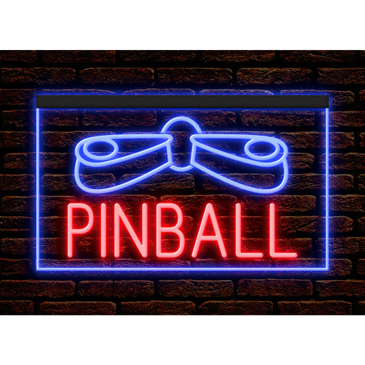 DC130028 Pinball Game Room Home Decor Display illuminated Night Light Neon Sign Dual Color