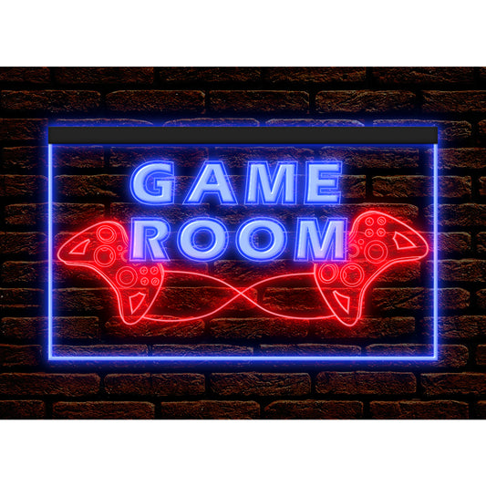 DC130043 Game Room Gamer Tag Shop Home Decor Display illuminated Night Light Neon Sign Dual Color