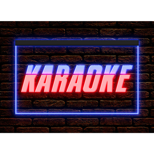 DC140001 Karaoke Party Room Bar Pub Home Decor Display illuminated Night Light Neon Sign Dual Color