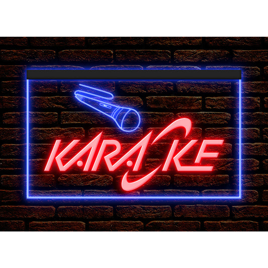 DC140003 Karaoke Party Room Bar Pub Home Decor Display illuminated Night Light Neon Sign Dual Color