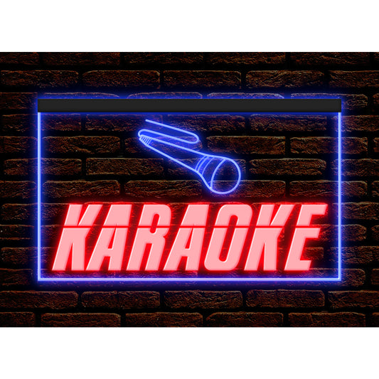 DC140004 Karaoke Party Room Bar Pub Home Decor Display illuminated Night Light Neon Sign Dual Color