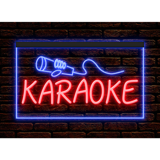 DC140015 Karaoke Lounge Bar Pub Home Decor Display illuminated Night Light Neon Sign Dual Color