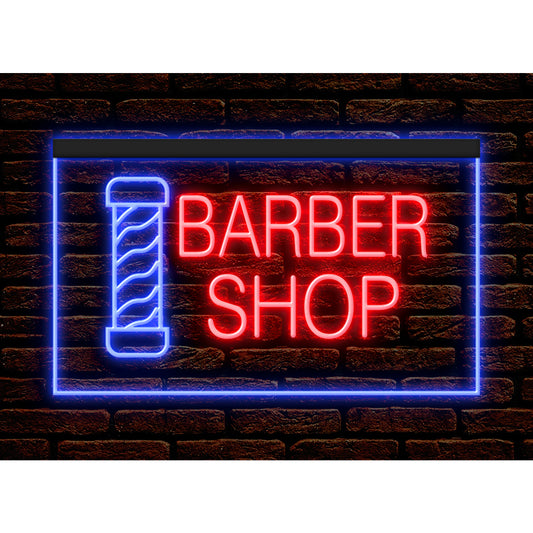 DC160001 Barber Shop Haircut Beauty Salon Open Home Decor Display illuminated Night Light Neon Sign Dual Color