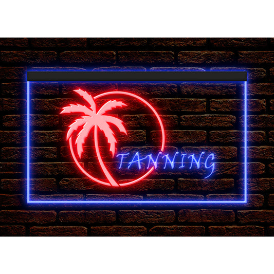 DC160005 Tanning Beauty Salon Shop Home Decor Display illuminated Night Light Neon Sign Dual Color