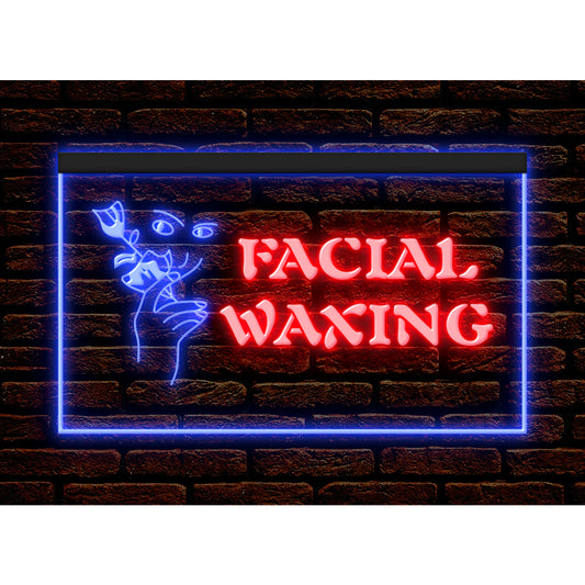DC160010 Facial Waxing Beauty Salon Shop Open Home Decor Display illuminated Night Light Neon Sign Dual Color