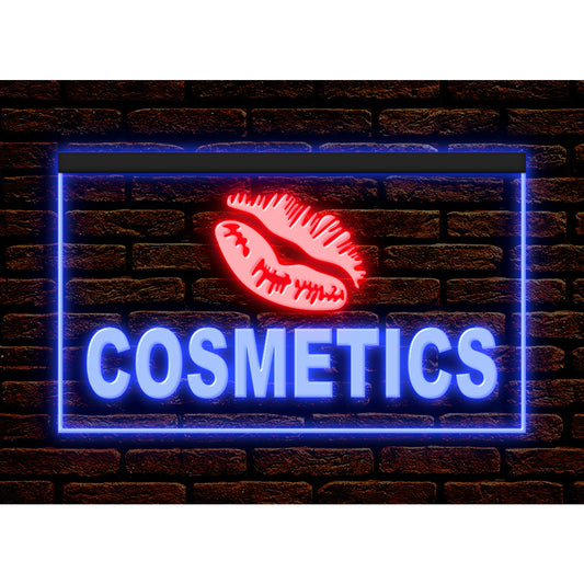 DC160016 Cosmetics Beauty Salon Shop Open Home Decor Display illuminated Night Light Neon Sign Dual Color