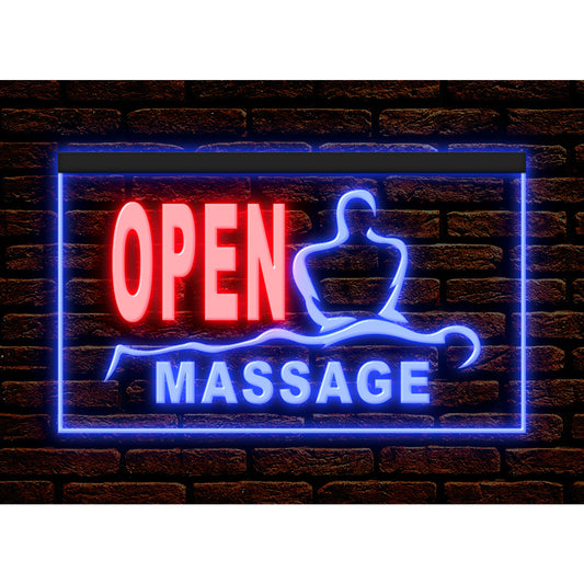 DC160024 Open Massage Beauty Shop Open Home Decor Display illuminated Night Light Neon Sign Dual Color