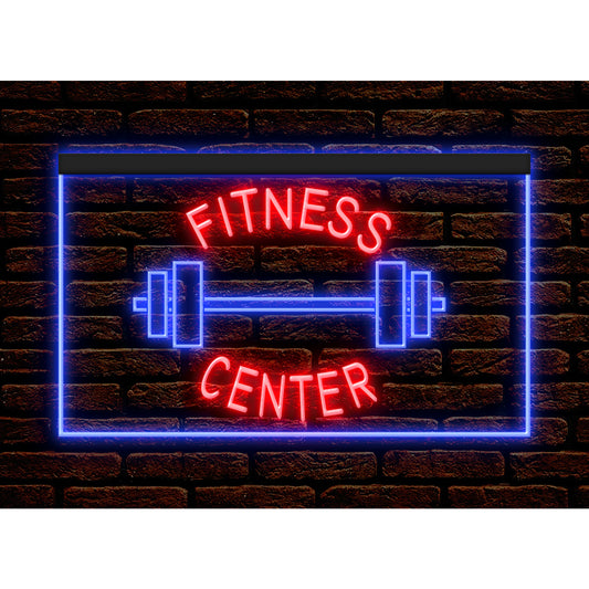 DC160034 Fitness Center Gym Room Open Home Decor Display illuminated Night Light Neon Sign Dual Color