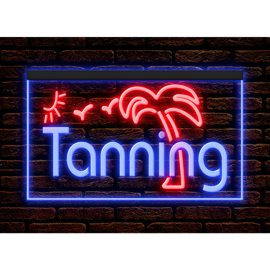 DC160042 Tanning Beauty Salon Shop Home Decor Display illuminated Night Light Neon Sign Dual Color
