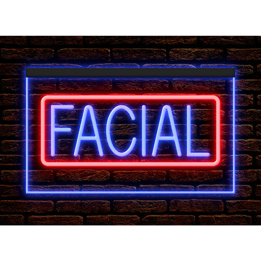 DC160044 Facial Waxing Beauty Salon Shop Open Home Decor Display illuminated Night Light Neon Sign Dual Color