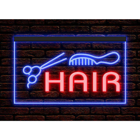 DC160047 Barber Shop Hair Cut Beauty Salon Open Home Decor Display illuminated Night Light Neon Sign Dual Color