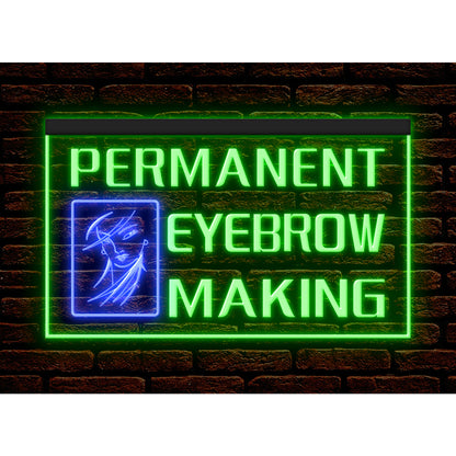 DC160065 Permanent Eyebrow Making Beauty Salon Home Decor Display illuminated Night Light Neon Sign Dual Color