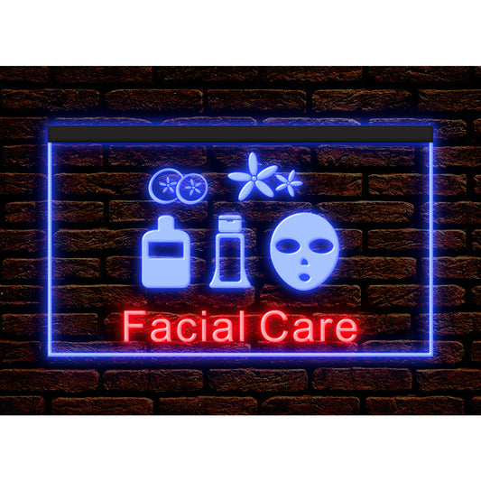 DC160070 Facial Care Beauty Salon Shop Open Home Decor Display illuminated Night Light Neon Sign Dual Color