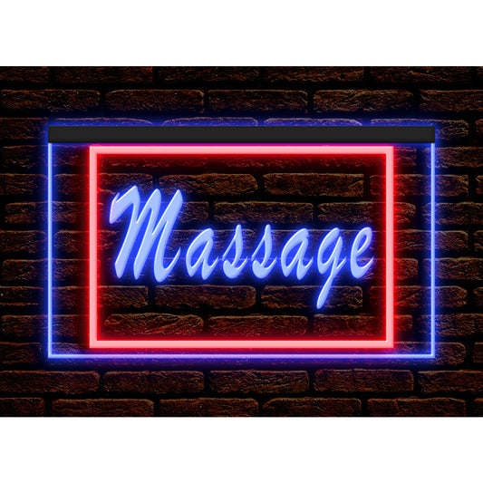 DC160095 Massage Beauty Salon Shop Open Home Decor Display illuminated Night Light Neon Sign Dual Color