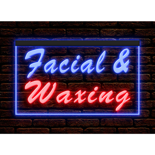 DC160098 Facial Waxing Beauty Salon Shop Open Home Decor Display illuminated Night Light Neon Sign Dual Color