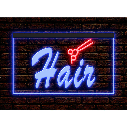 DC160102 Barber Shop Haircut Beauty Salon Open Home Decor Display illuminated Night Light Neon Sign Dual Color