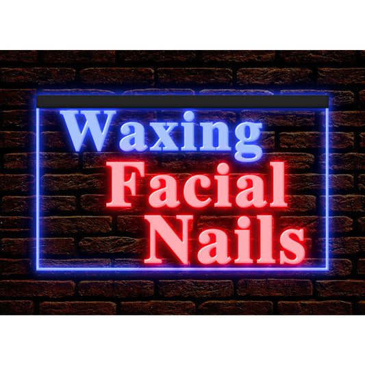 DC160127 Waxing Facial Nails Beauty Salon Shop Home Decor Display illuminated Night Light Neon Sign Dual Color