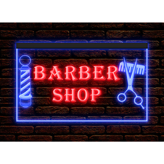 DC160140 Barber Shop Hair Cut Beauty Salon Open Home Decor Display illuminated Night Light Neon Sign Dual Color