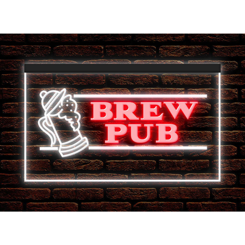 DC170008 Brew Pub Open Bar Club Home Decor Display illuminated Night Light Neon Sign Dual Color