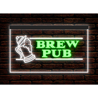 DC170008 Brew Pub Open Bar Club Home Decor Display illuminated Night Light Neon Sign Dual Color