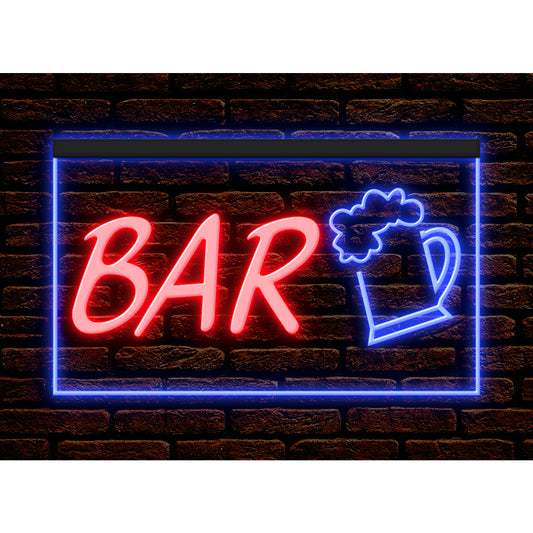 DC170035 Bar Open Happy Hours Home Decor Beer Display illuminated Night Light Neon Sign Dual Color
