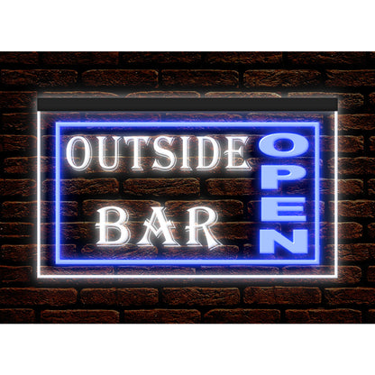 DC170041 Outside Bar Open Beer Pub Home Decor Display illuminated Night Light Neon Sign Dual Color