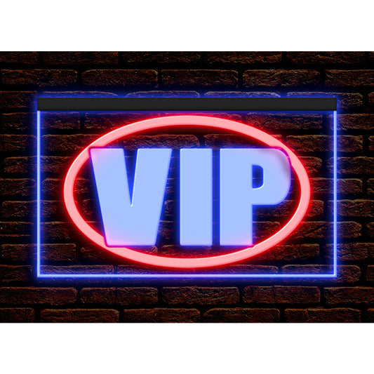 DC170046 VIP Only Bar Pub Club Shop Home Decor Display illuminated Night Light Neon Sign Dual Color