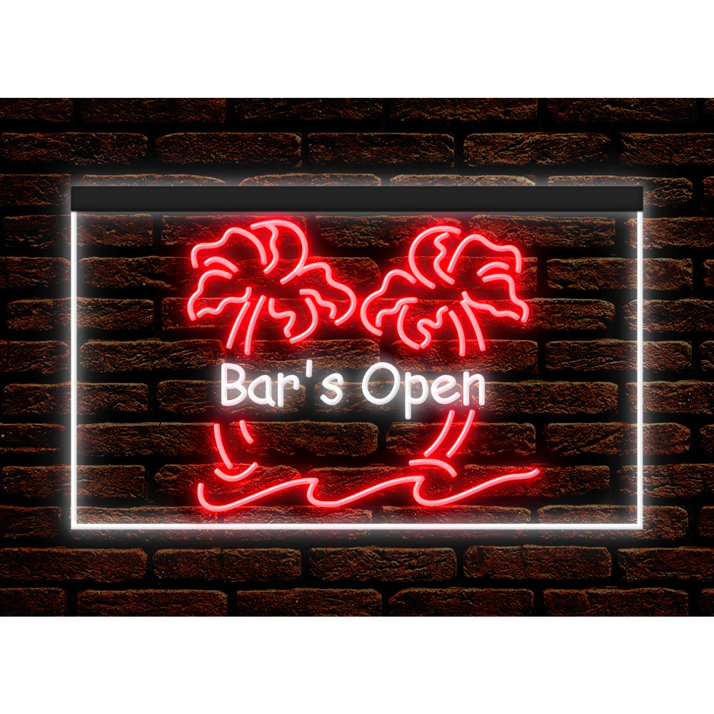 DC170051 Bar is Open Happy Hours Home Decor Beer Display illuminated Night Light Neon Sign Dual Color