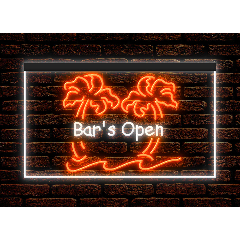 DC170051 Bar is Open Happy Hours Home Decor Beer Display illuminated Night Light Neon Sign Dual Color