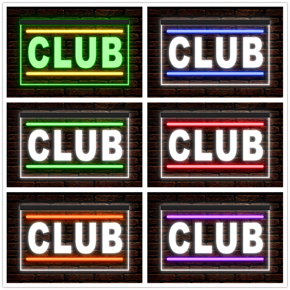 DC170052 Club Bar Happy Hours Home Decor Beer Display illuminated Night Light Neon Sign Dual Color