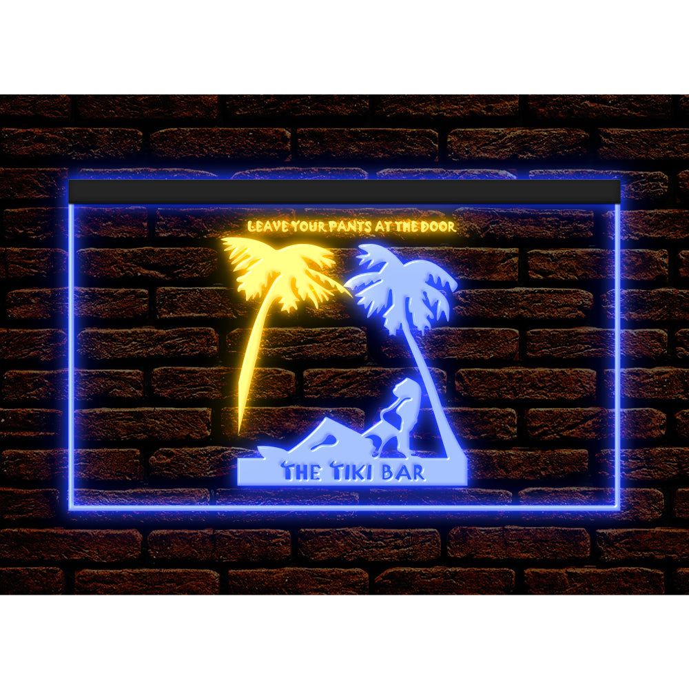 DC170057 Tiki Bar Open Happy Hours Home Decor Beer Display illuminated Night Light Neon Sign Dual Color