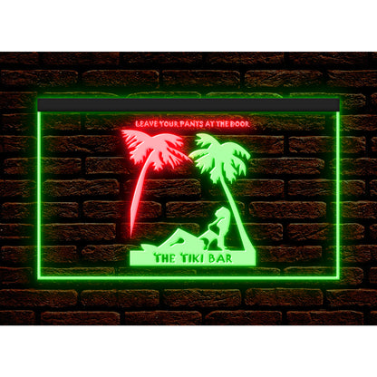 DC170057 Tiki Bar Open Happy Hours Home Decor Beer Display illuminated Night Light Neon Sign Dual Color
