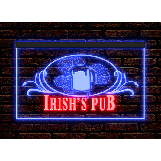 DC170069 Irish Pub Beer Bar Home Decor  Display illuminated Night Light Neon Sign Dual Color