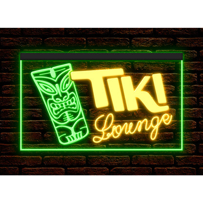 DC170079 Tiki Lounge Open Happy Hours Home Decor Beer Display illuminated Night Light Neon Sign Dual Color