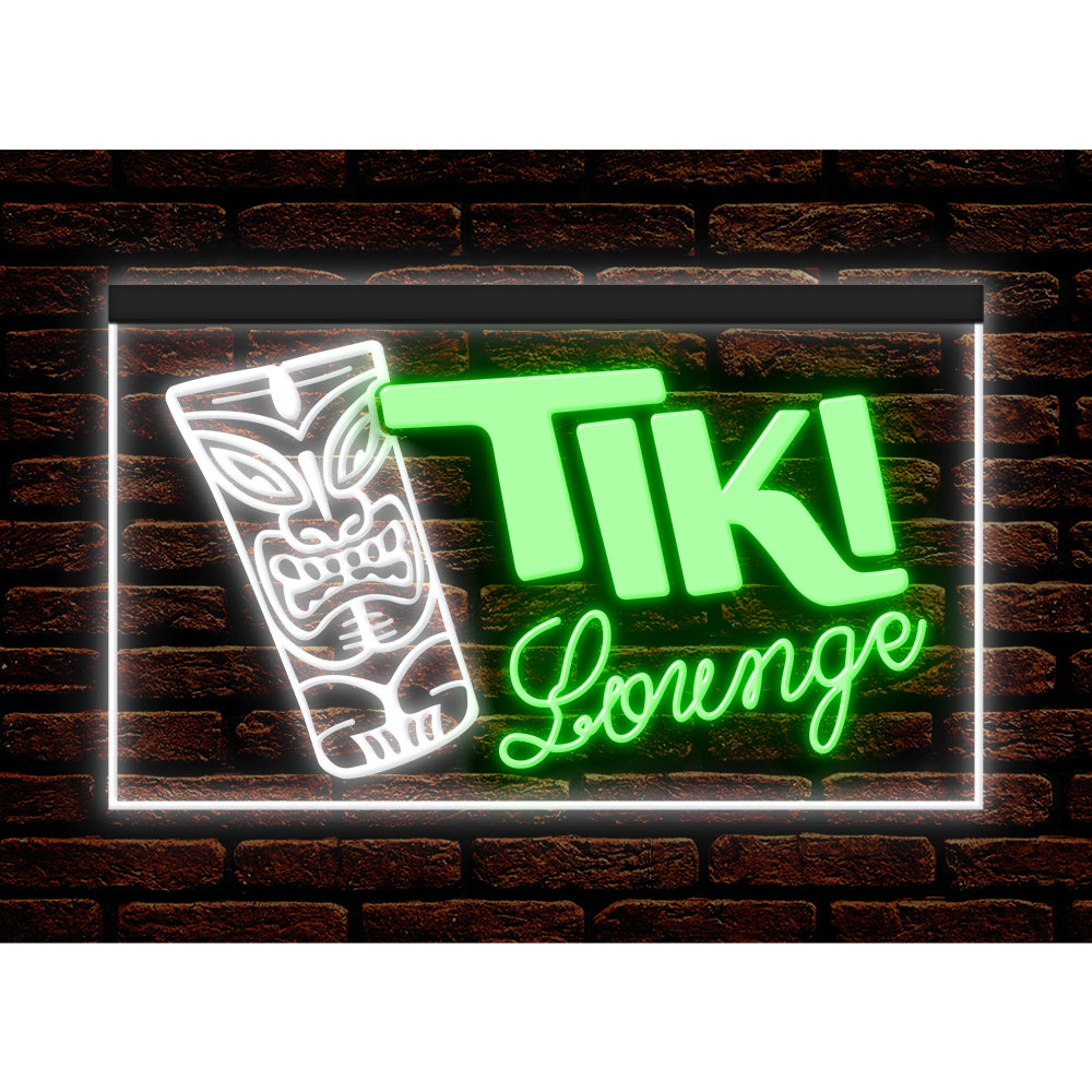 DC170079 Tiki Lounge Open Happy Hours Home Decor Beer Display illuminated Night Light Neon Sign Dual Color