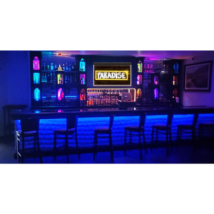 DC170082 Paradise Bar Happy Hours Home Decor Beer Display illuminated Night Light Neon Sign Dual Color