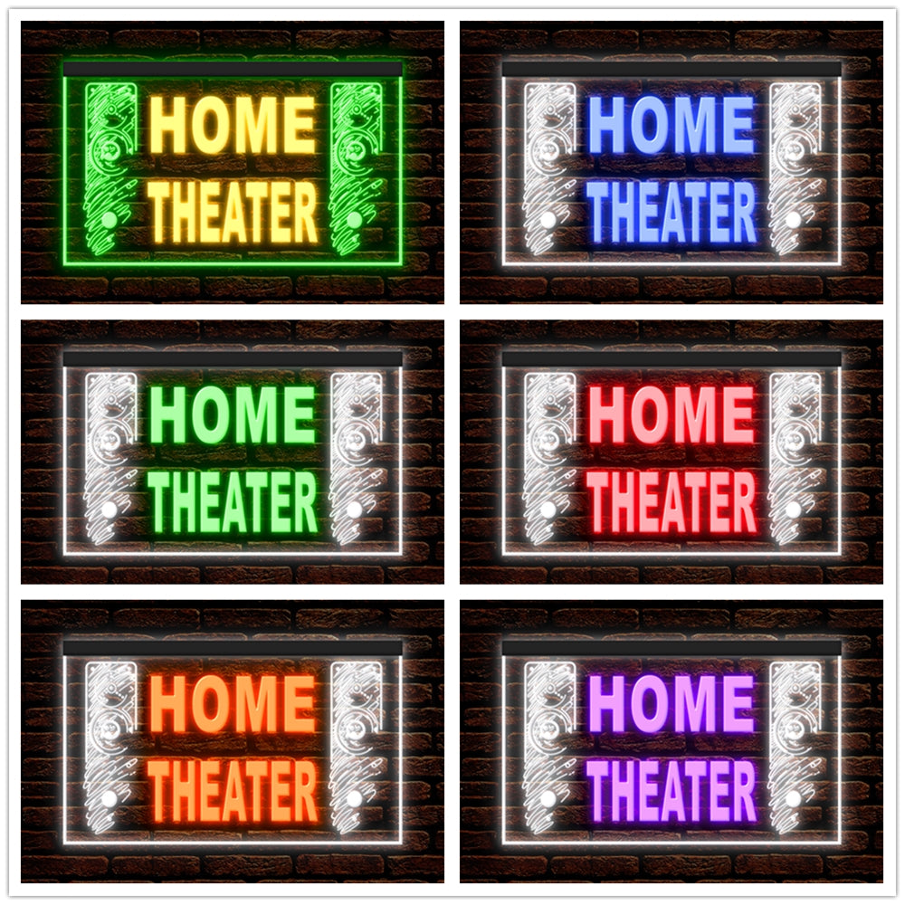 DC170092 Home Theater Studio Home Decor Display illuminated Night Light Neon Sign Dual Color