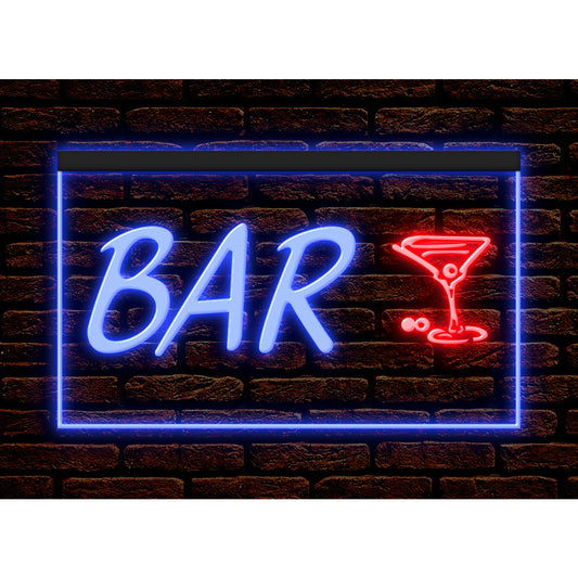 DC170152 Bar Pub Club Home Decor Open Display illuminated Night Light Neon Sign Dual Color