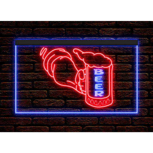 DC170170 Cold Beer Open Bar Pub Club Home Decor Display illuminated Night Light Neon Sign Dual Color