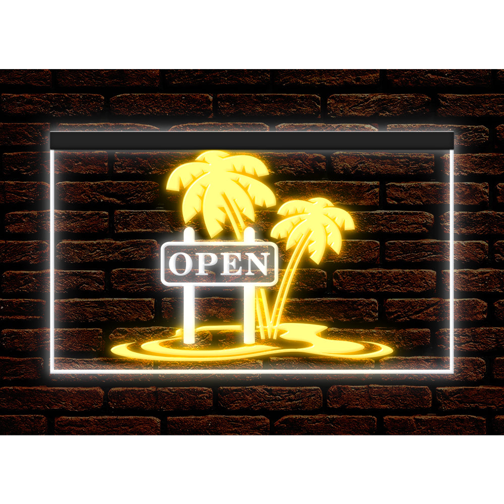 DC170198 Tiki Bar Open Happy Hours Home Decor Beer Display illuminated Night Light Neon Sign Dual Color